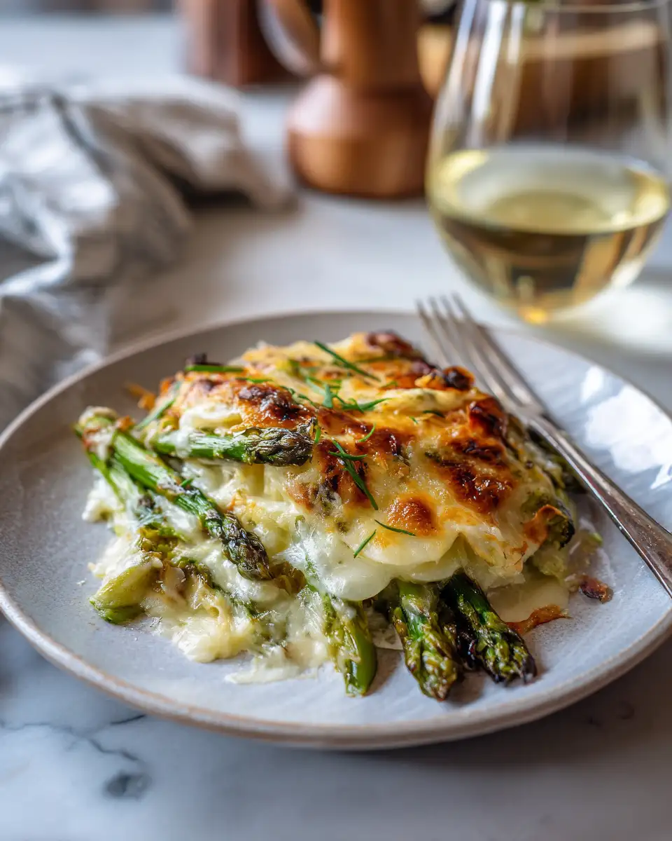 Irresistibly Creamy Cheesy Asparagus Gratin Recipe to Savor - Featured Image