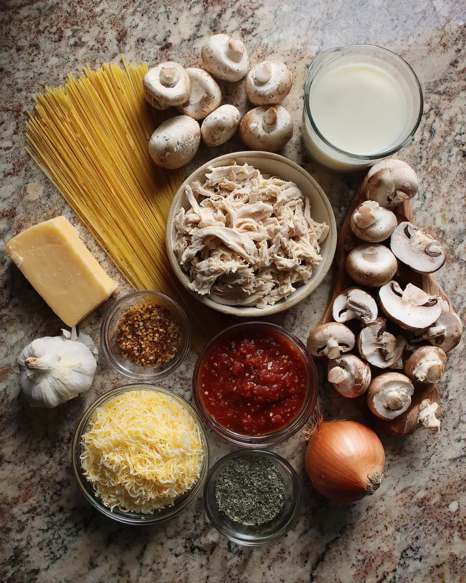 Ingredients for Ultimate Comfort Food Chicken Spaghetti Bake Recipe You Need to Try