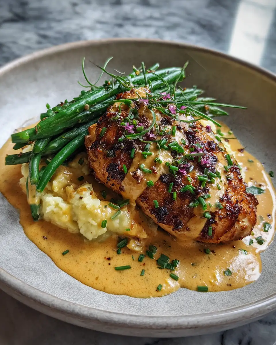 Final dish - Irresistible Chicken with Creamy Mustard Cheddar Sauce Recipe