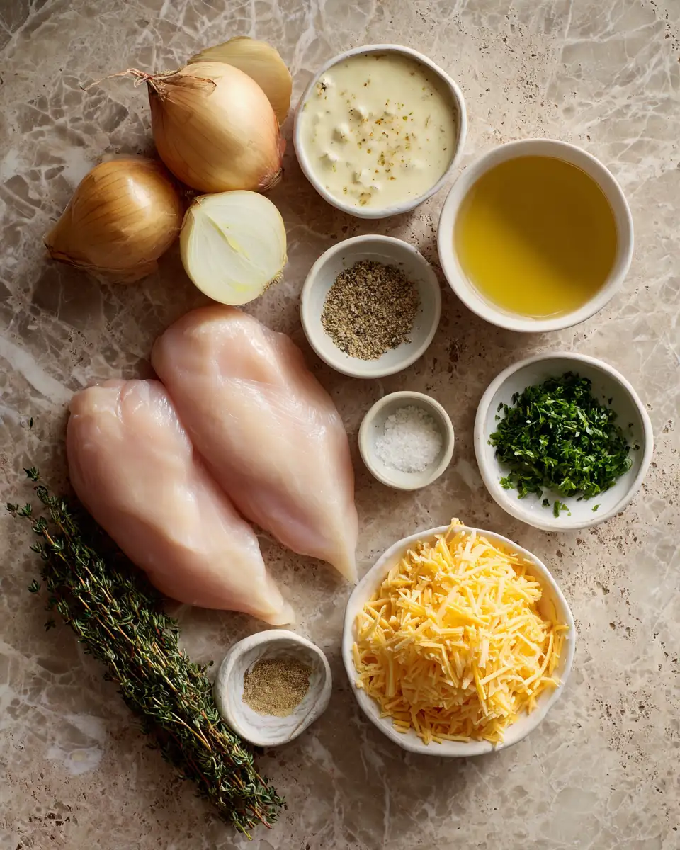 Ingredients for Irresistible Chicken with Creamy Mustard Cheddar Sauce Recipe