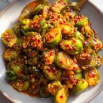 Sweet Heat Delight Chili Honey Brussels Sprouts Recipe - Featured Image