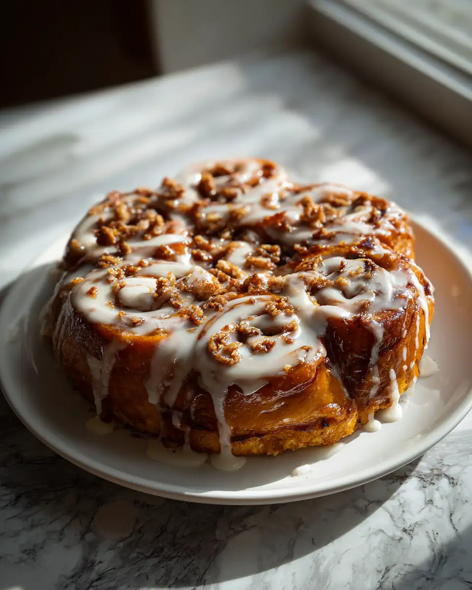 Final dish - Irresistible Cinnamon Roll Pumpkin Cake Recipe You Need to Try