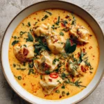 Creamy Coconut Curry Soup With Irresistible Dumplings - Featured Image
