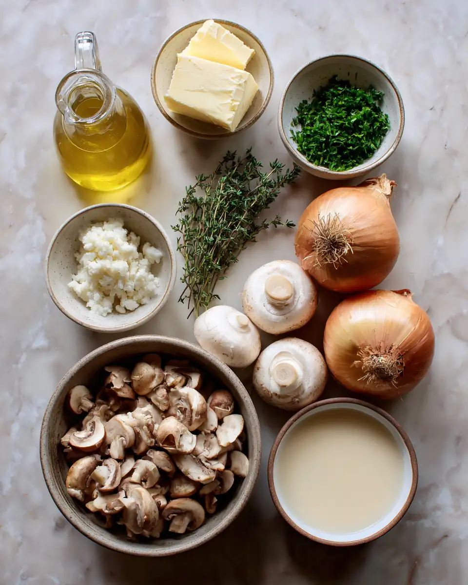 Ingredients for Indulge in the Ultimate Creamy Mushroom Soup Experience
