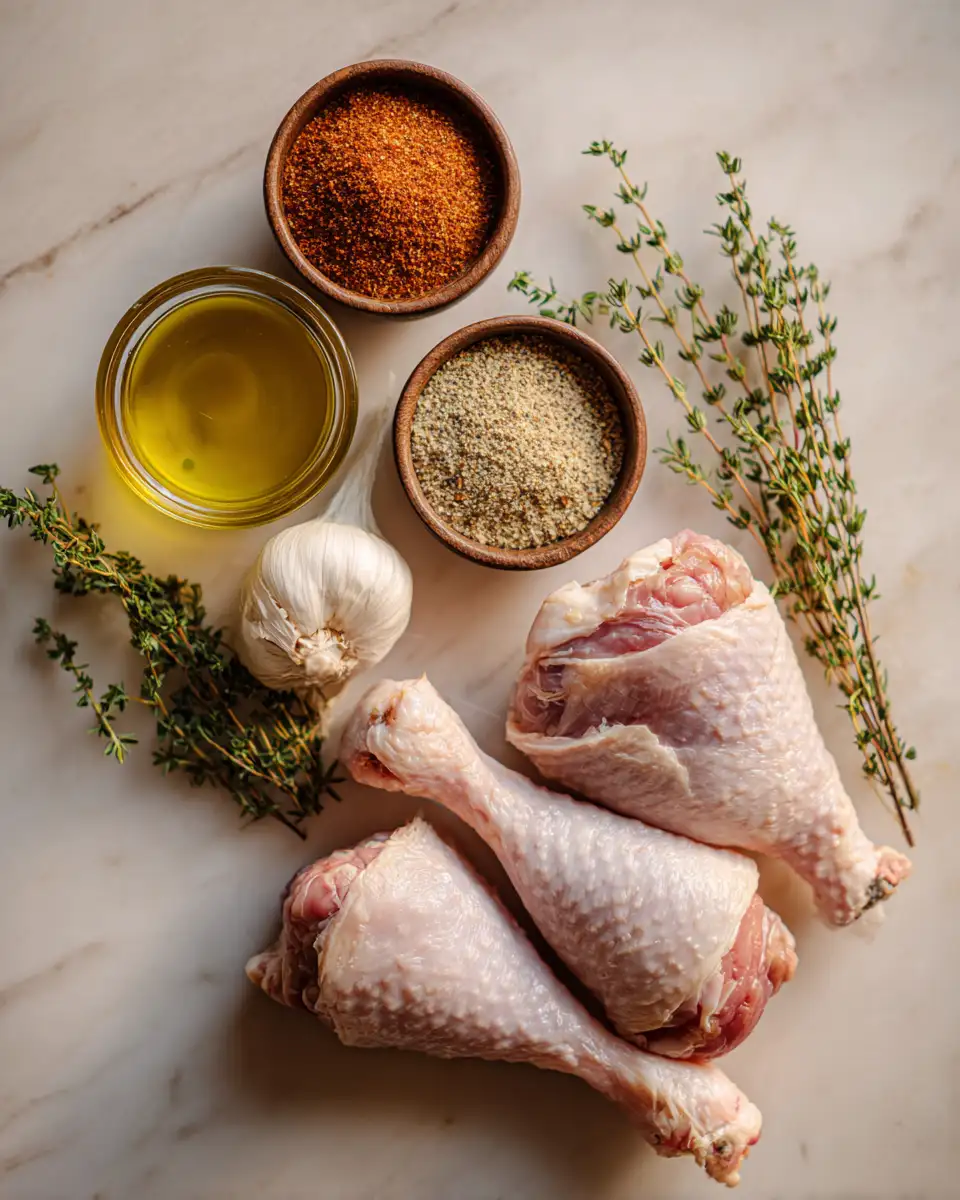 Ingredients for Crispy Air Fryer Turkey Legs That Will Blow Your Mind