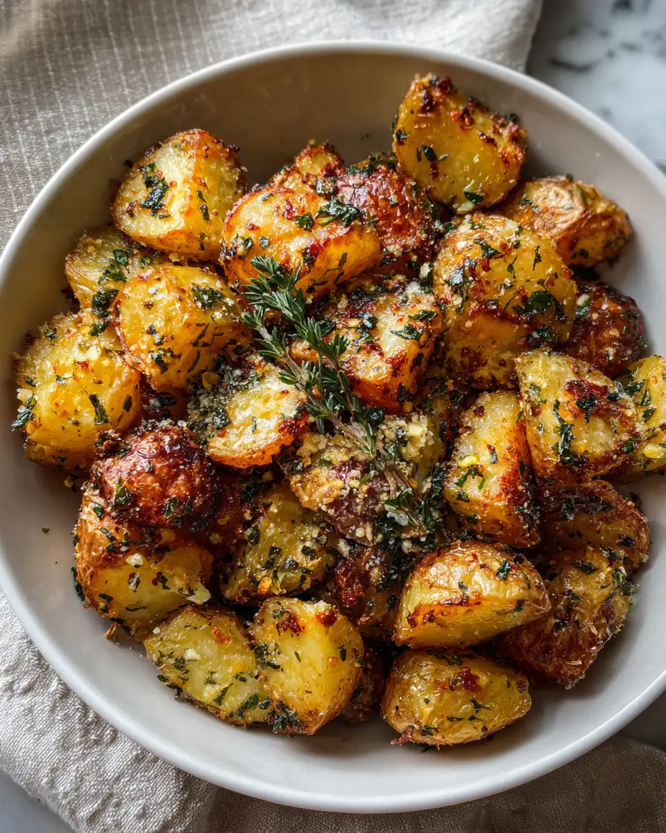 Irresistibly Crispy Garlic Butter Potatoes You Need to Try - Featured Image