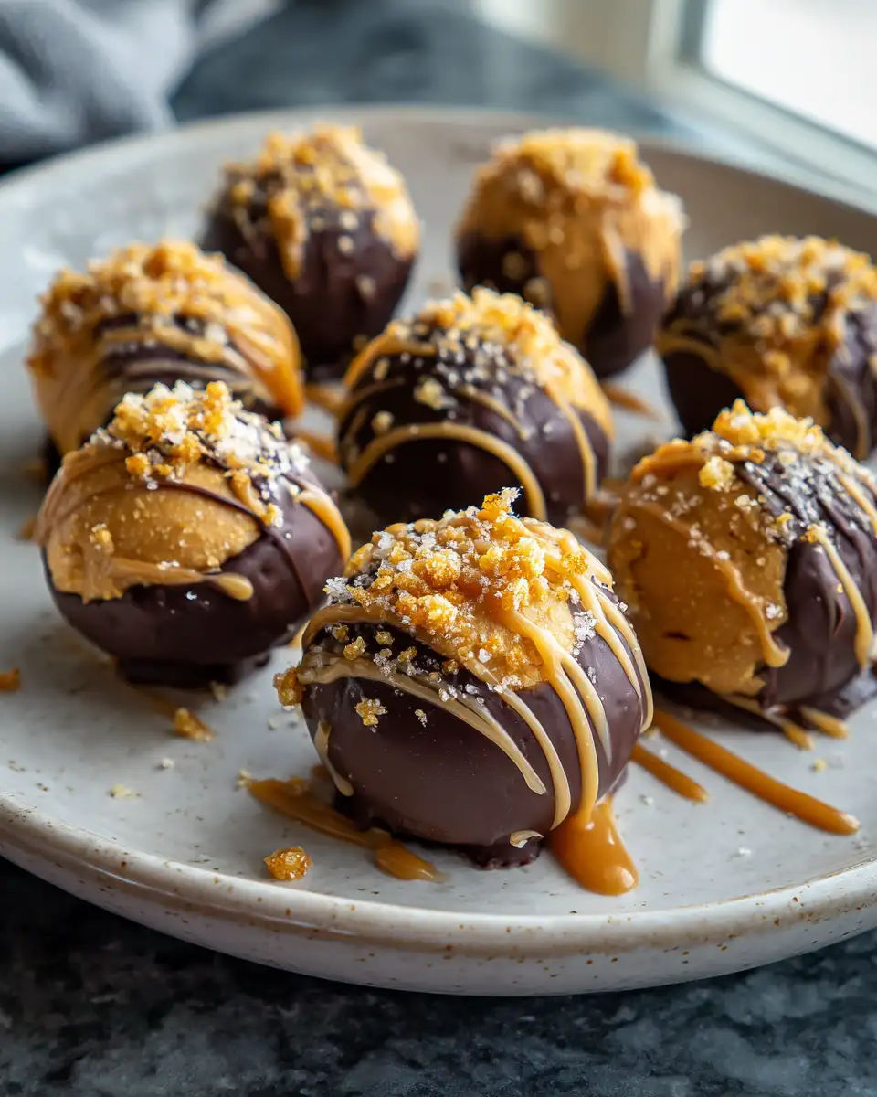 Final dish - Indulge in Irresistible Delicious Salted Caramel Fudge Truffles