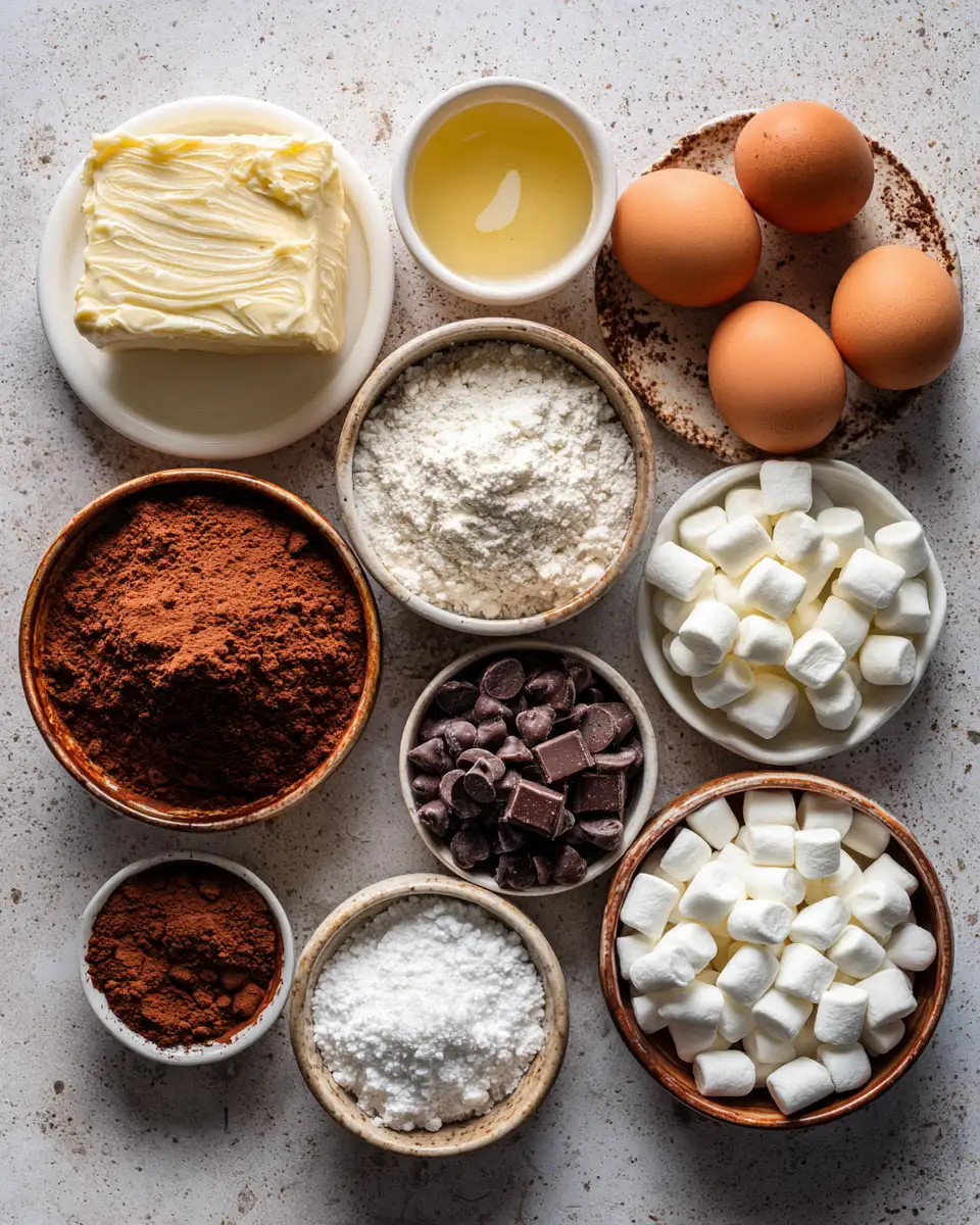 Ingredients for Irresistible Handmade Chocolate Marshmallow Swirl Cookies You Need to Try