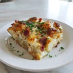 Ultimate Comfort Food Loaded Baked Potato Casserole Recipe - Featured Image