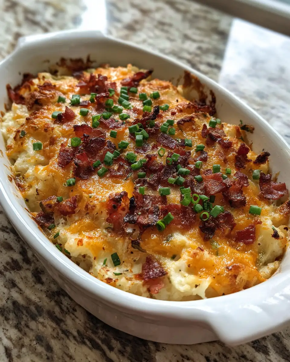 Final dish - Ultimate Comfort Food Loaded Baked Potato Casserole Recipe