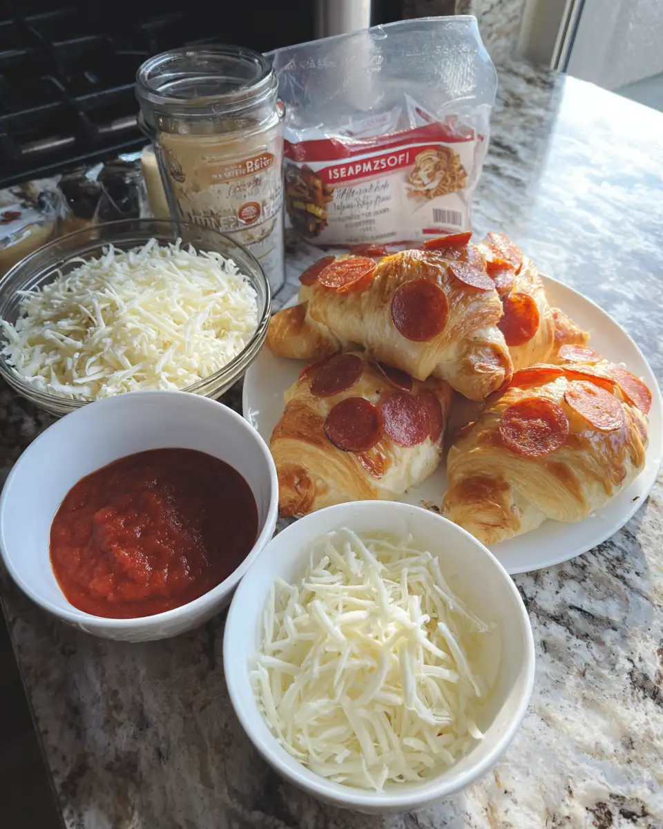 Ingredients for Irresistible Mozzarella Pepperoni Croissant Rolls That Will Steal Your Snack Time
