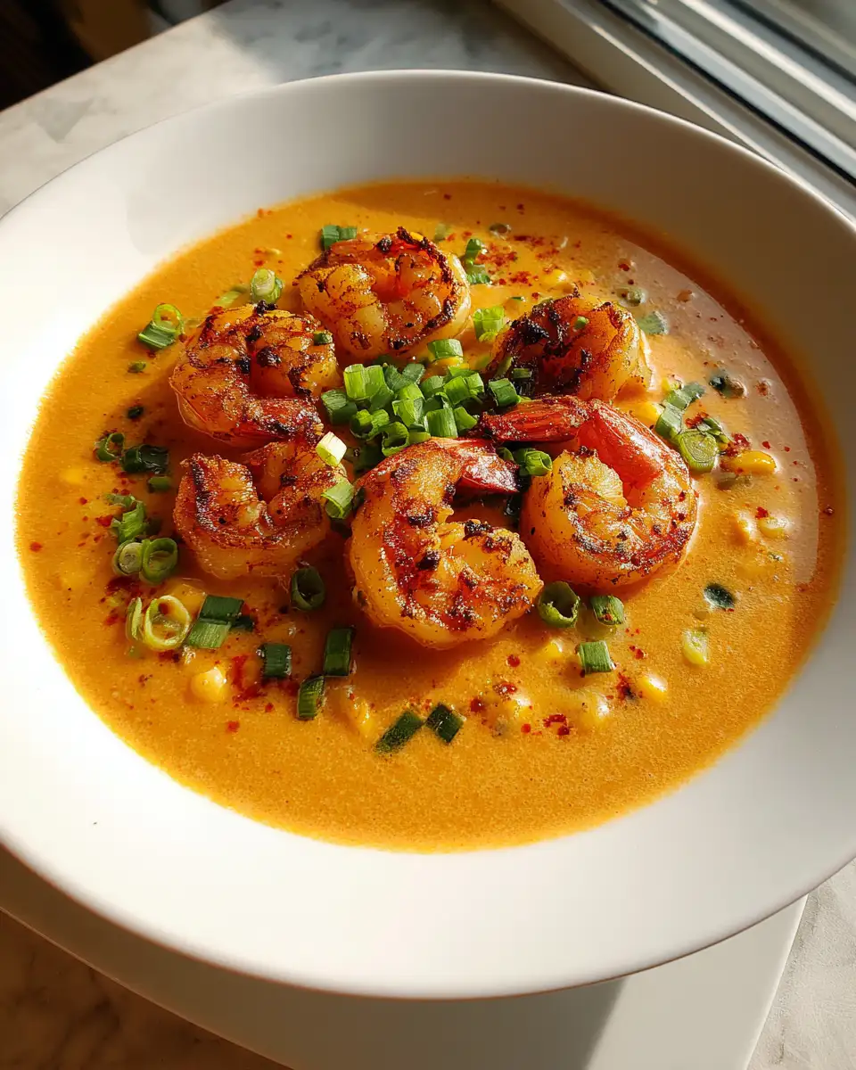 Final dish - Creamy New Orleans Shrimp and Corn Bisque Recipe to Warm Your Soul