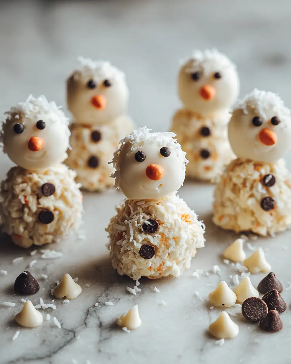 Ingredients for Irresistible No-Bake Mini Snowman Truffles to Sweeten Your Winter Treats