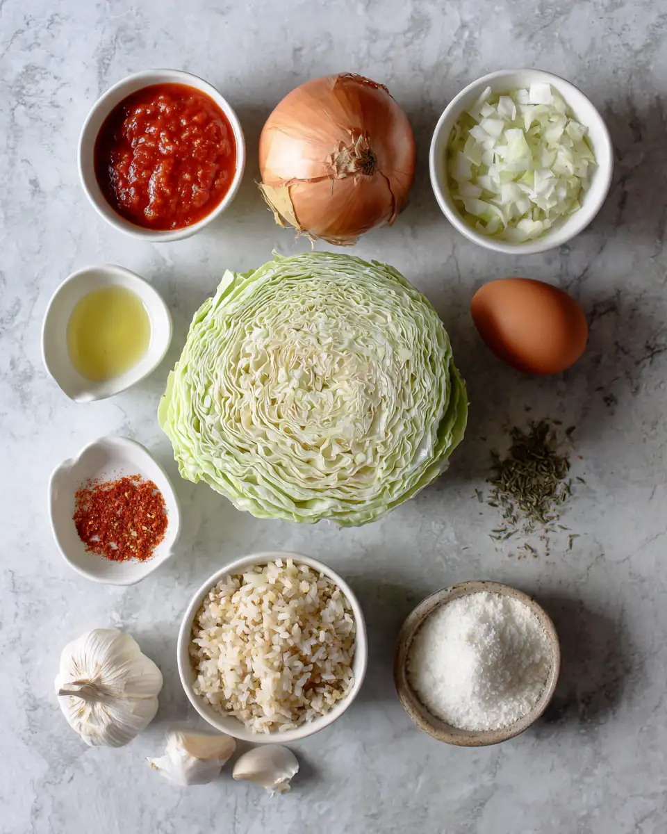 Ingredients for Oven Baked Cabbage Burgers That Will Change Your Dinner Game