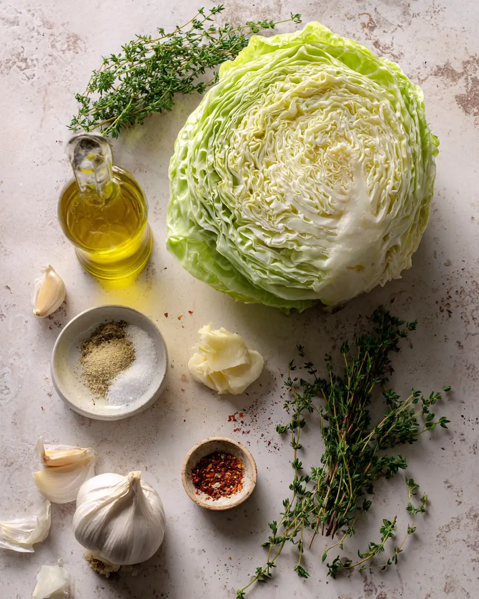 Ingredients for Irresistible Oven Roasted Garlic Cabbage Steaks You Have to Try