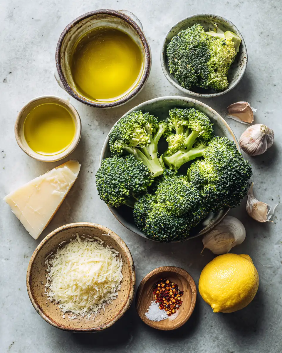 Ingredients for Crispy Parmesan Roasted Broccoli Recipe You Need to Try