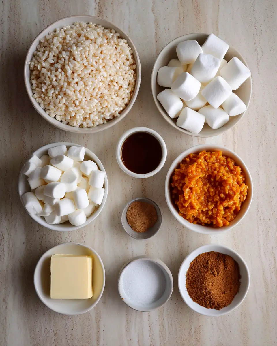 Ingredients for Irresistible Pumpkin Rice Krispie Treats That Everyone Will Love