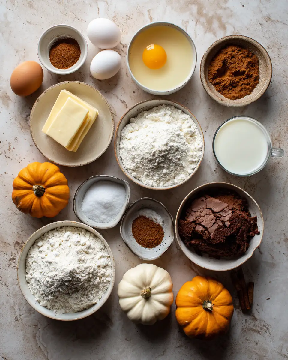 Ingredients for Decadent Pumpkin Spice Cheesecake Brownies You Have to Try