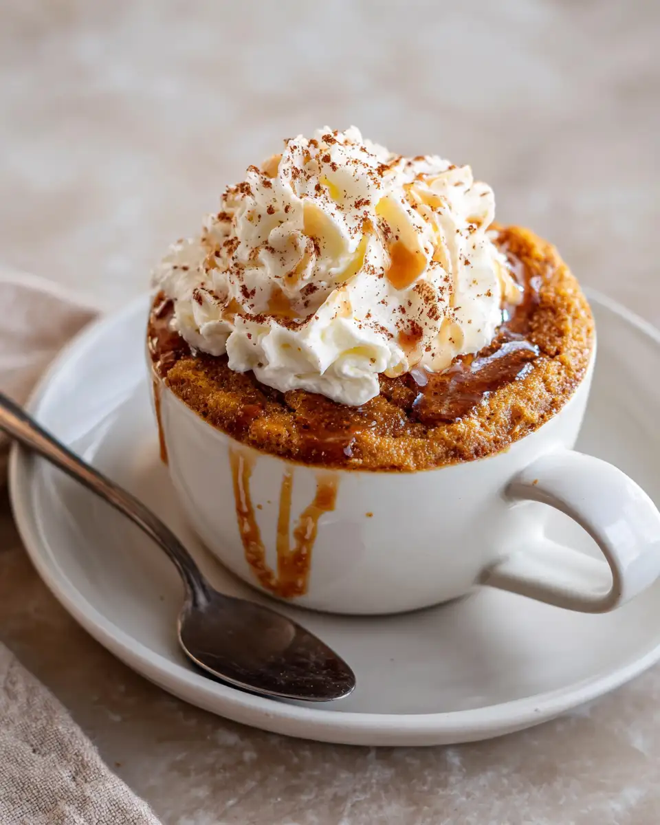 Final dish - Irresistible Pumpkin Spice Mug Cake Recipe for Cozy Fall Moments