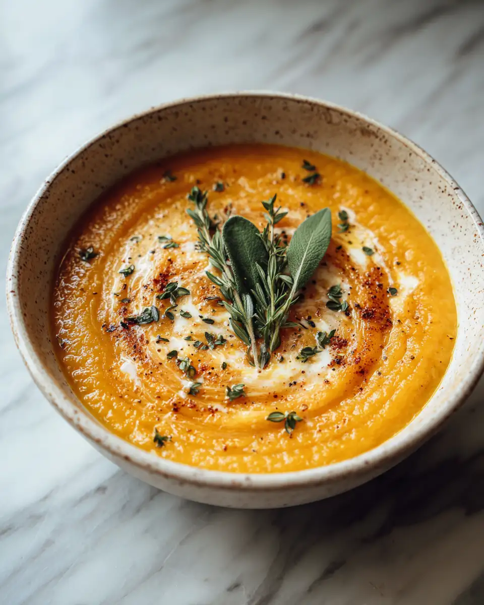 Final dish - Creamy Comfort in a Bowl Roasted Butternut Squash Soup Recipe