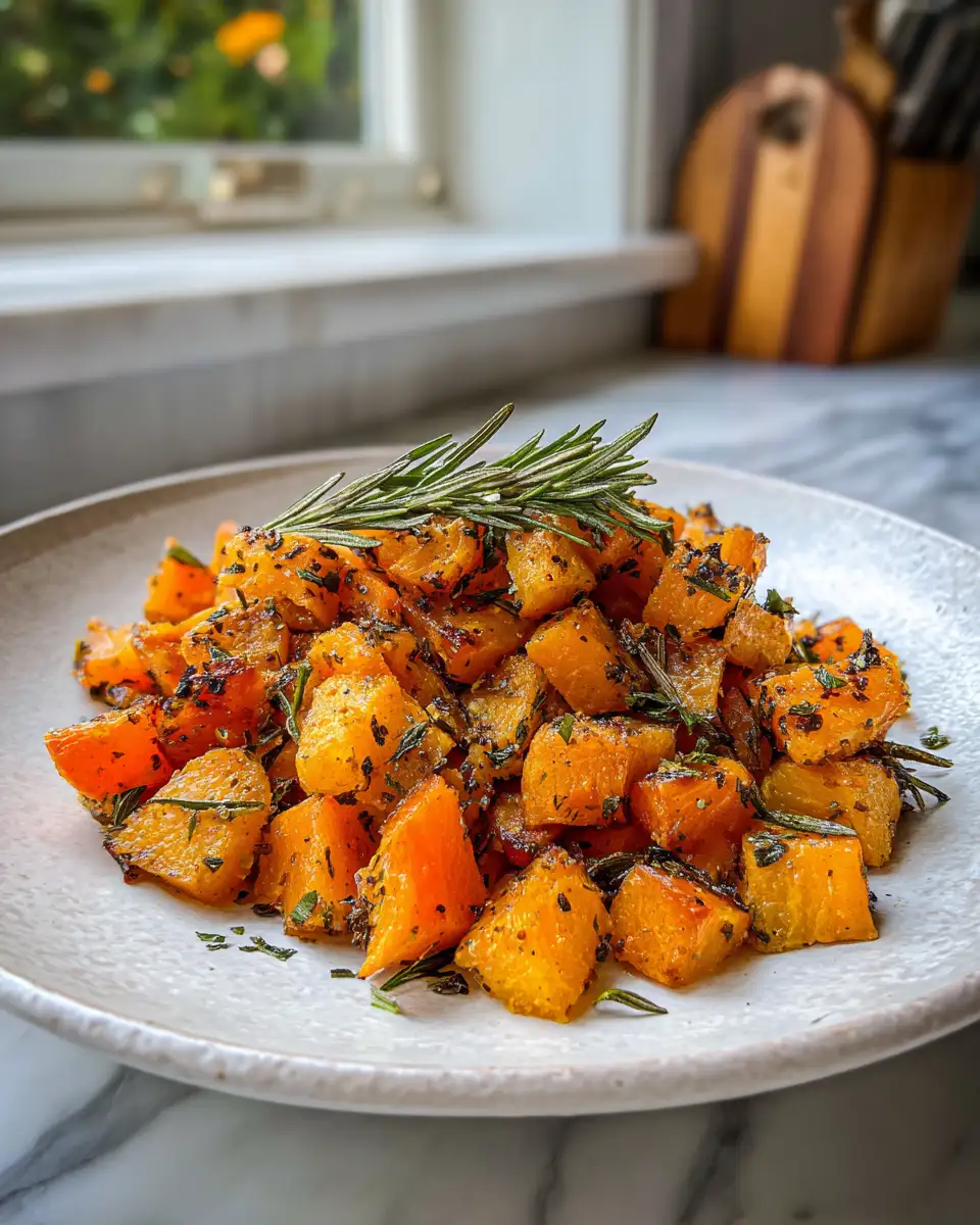 Final dish - Elevate Your Dinner with Perfectly Rosemary Roasted Squash