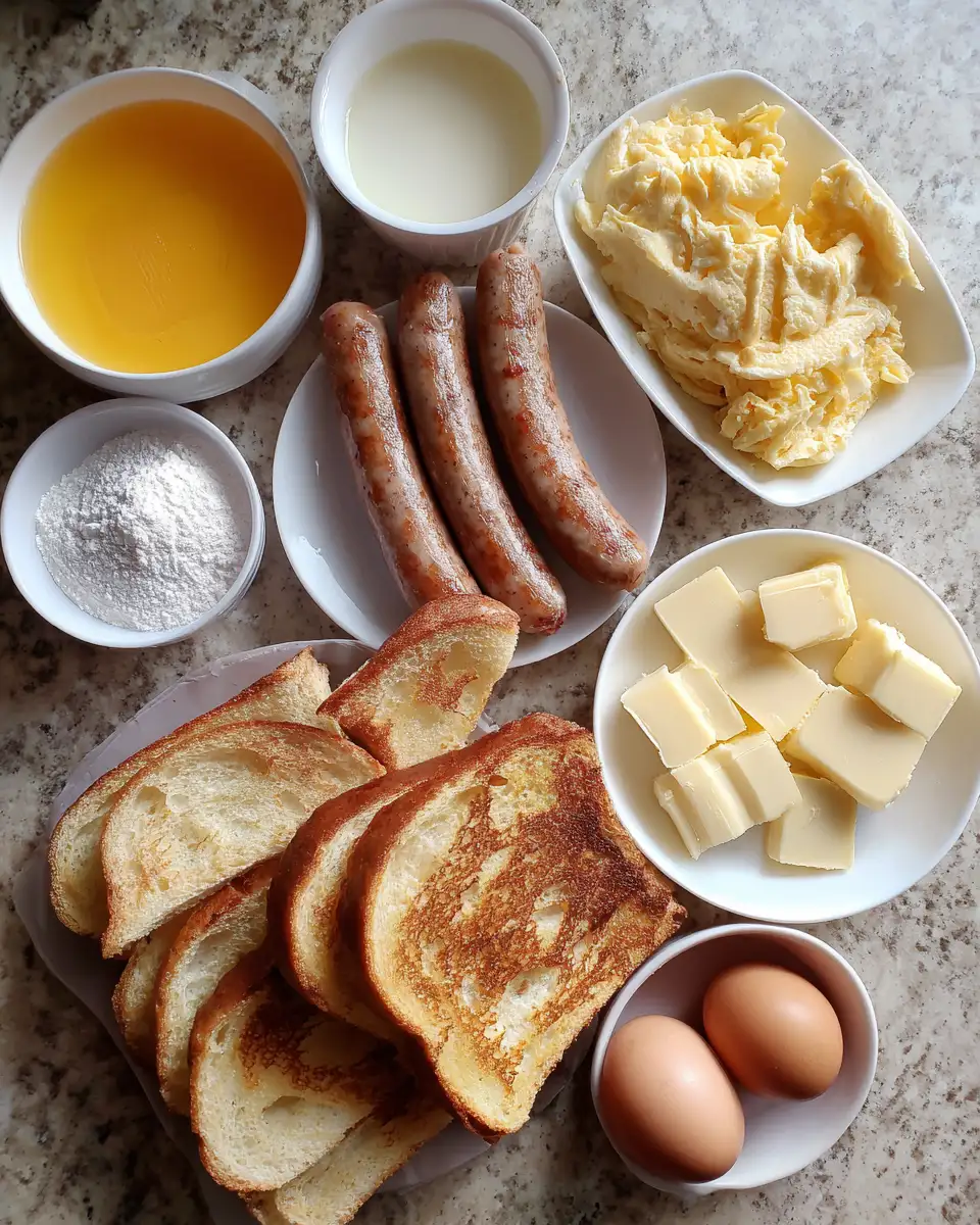 Ingredients for Irresistible Sausage French Toast Roll-ups That Will Transform Your Breakfast