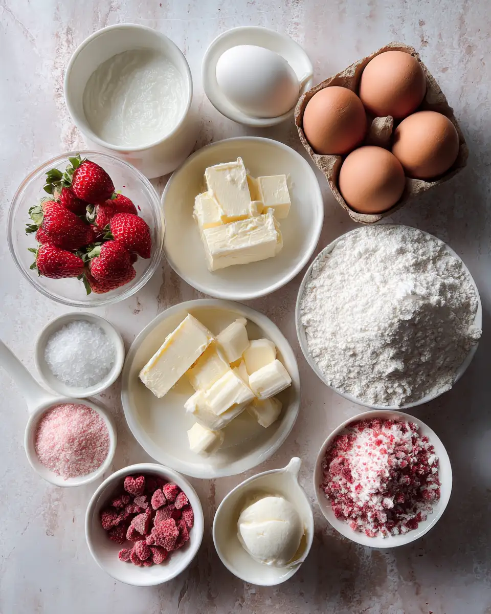 Ingredients for Irresistible Strawberry Cheesecake Cookies You Have to Try