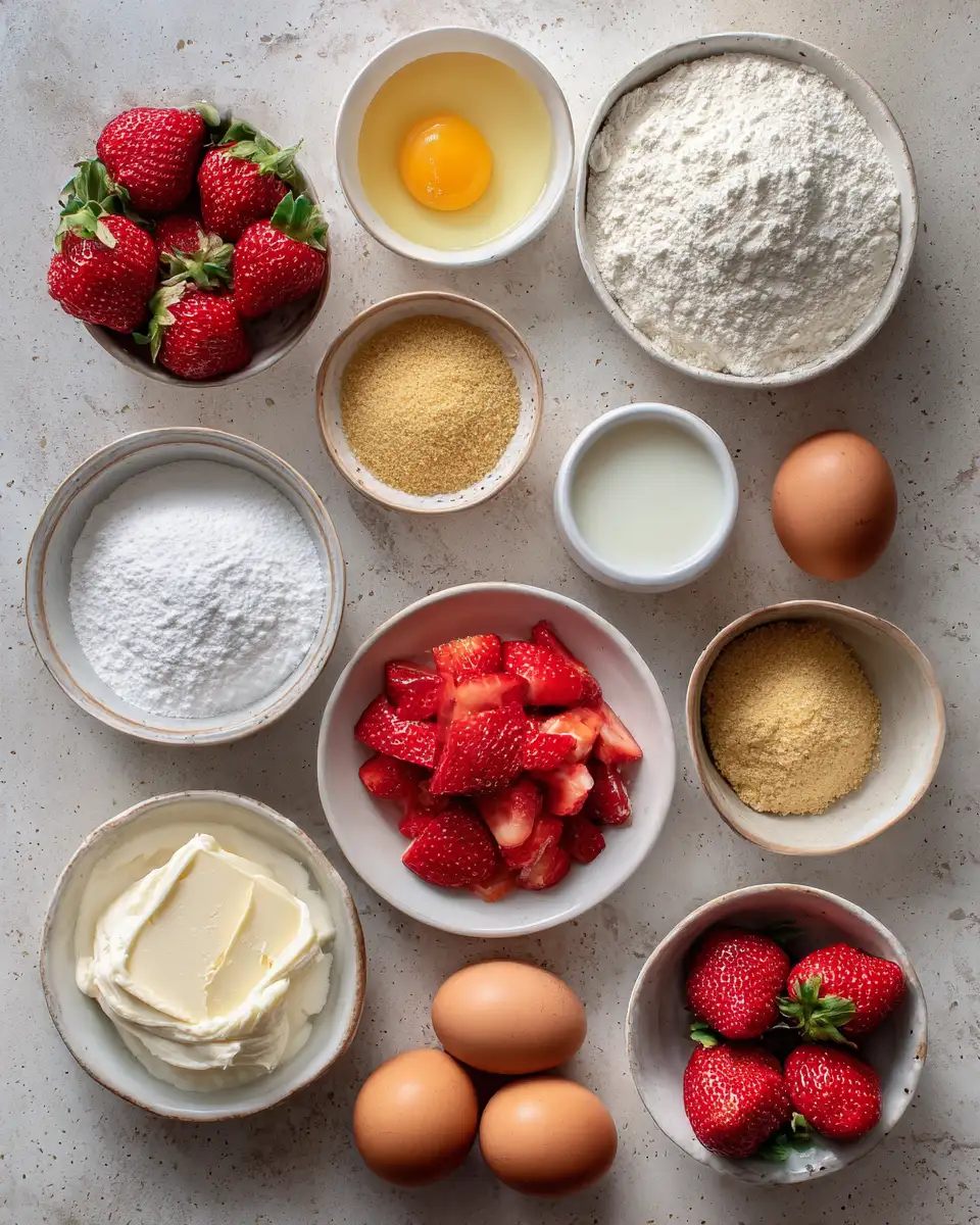 Ingredients for Strawberry Shortcake Cheesecake Sushi Rolls That Will Sweeten Your Day
