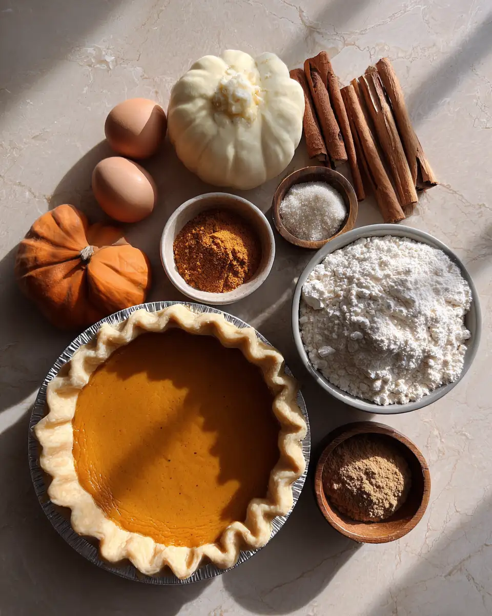 Ingredients for Irresistible Vanilla Bean Pumpkin Pie Recipe That Will Steal the Show