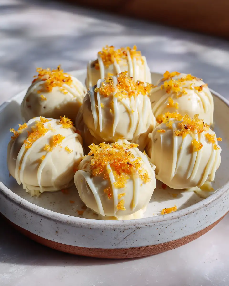 Final dish - Irresistible White Chocolate Orange Creamsicle Truffles You Have to Try