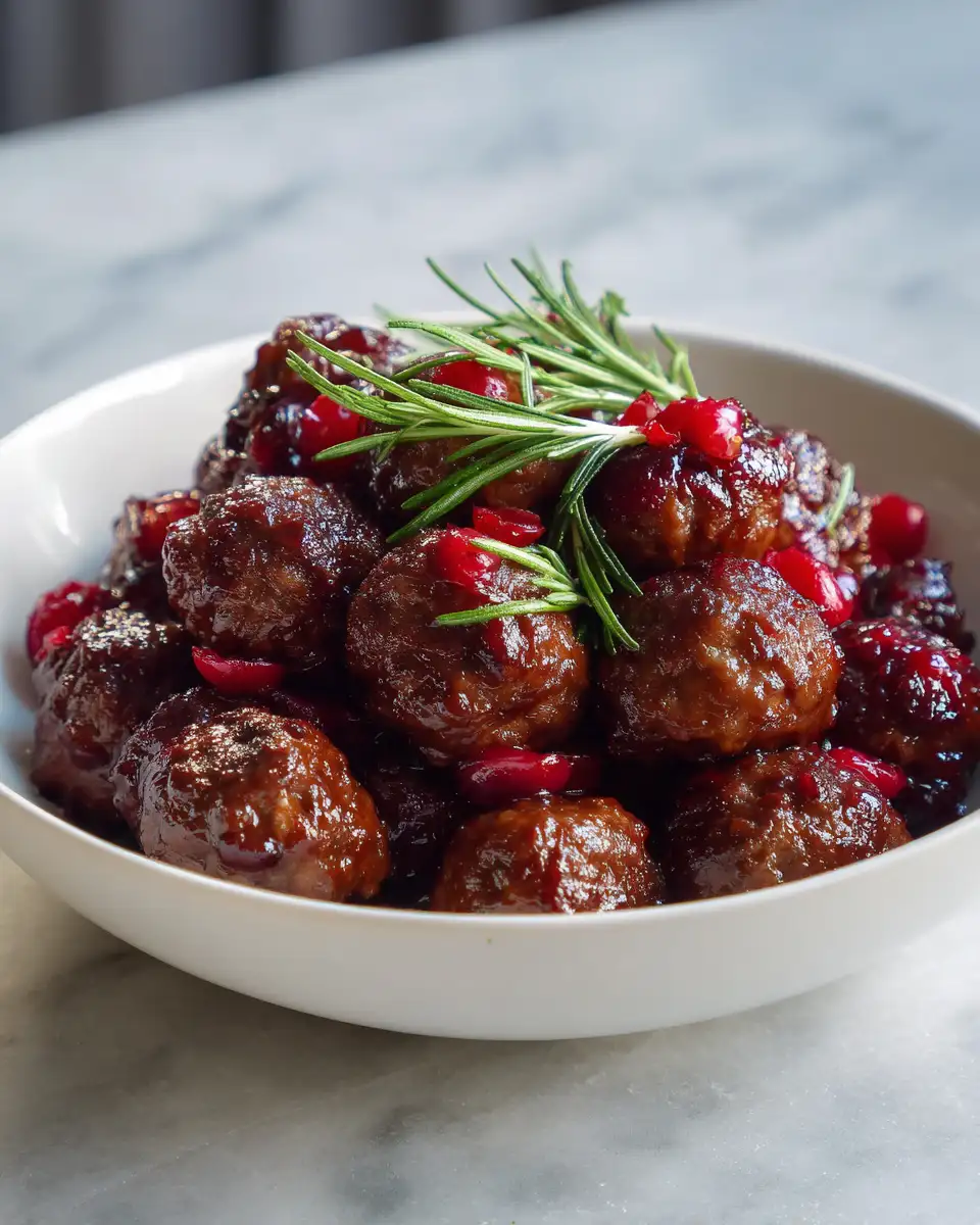 Final dish - Best Christmas Cranberry Meatballs That Will Wow Your Holiday Guests
