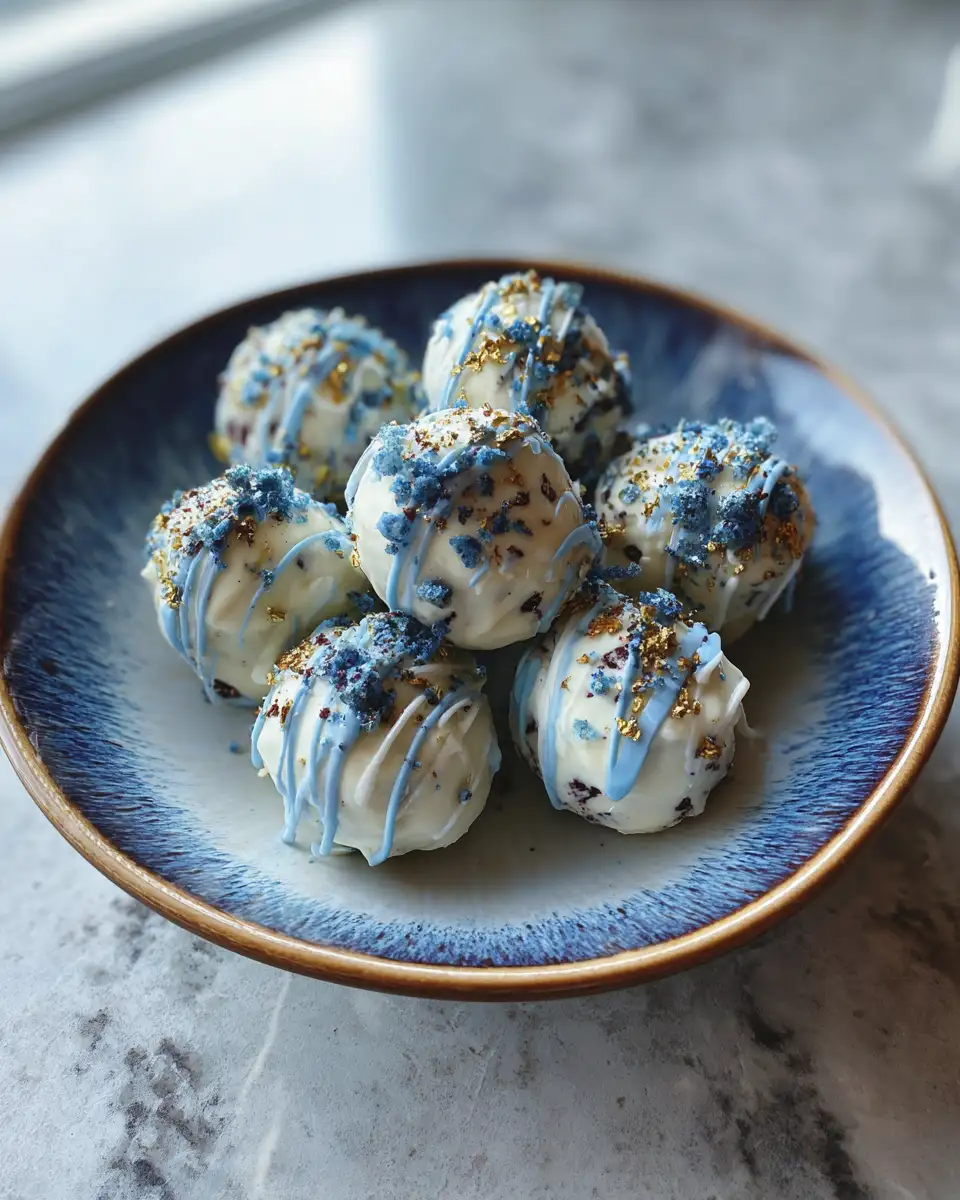 Final dish - Easy 4-Ingredient Blue Christmas Truffles You Can Make in Minutes