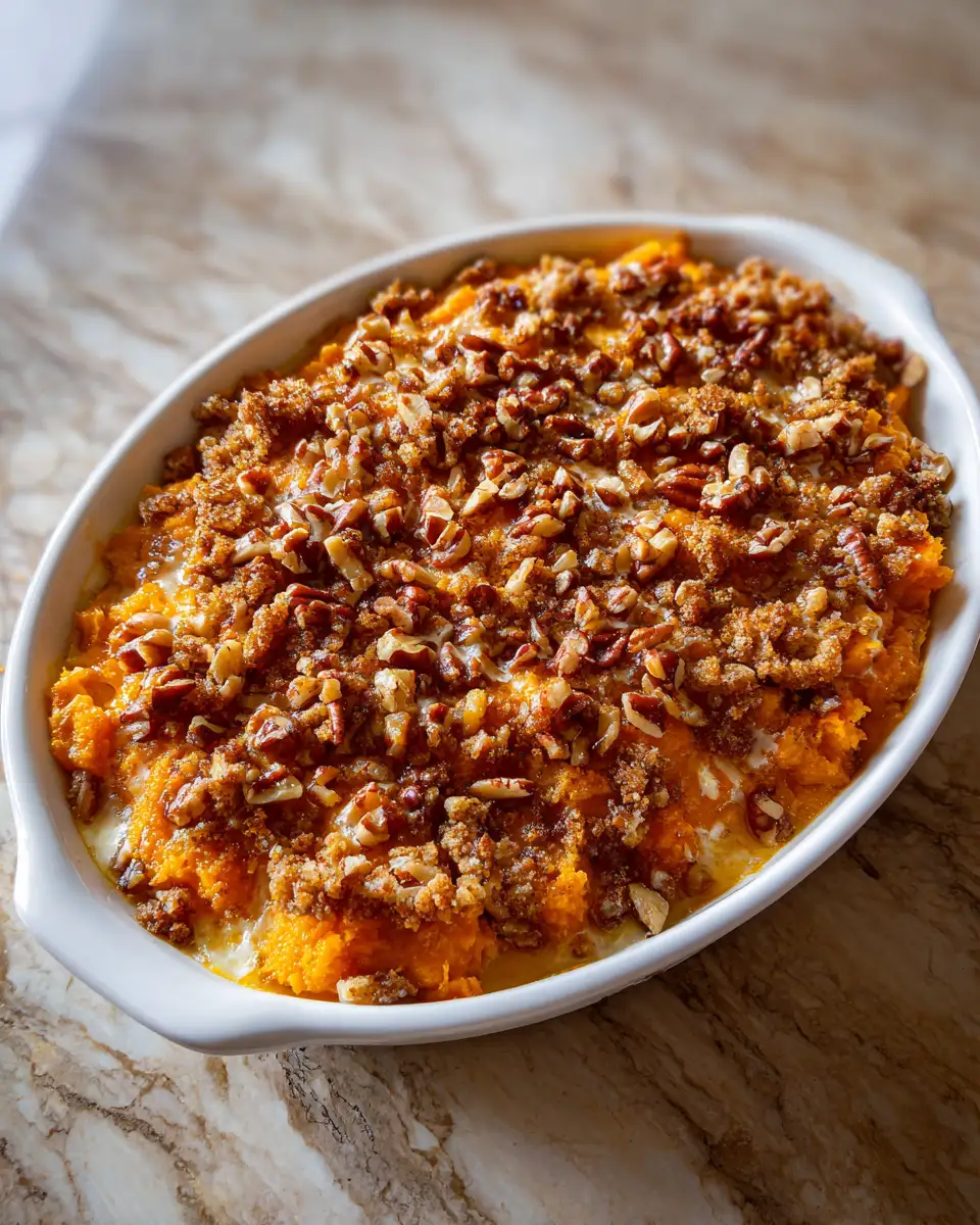 Final dish - Easy Ruth Chris Sweet Potato Casserole Recipe for Delicious Comfort Food