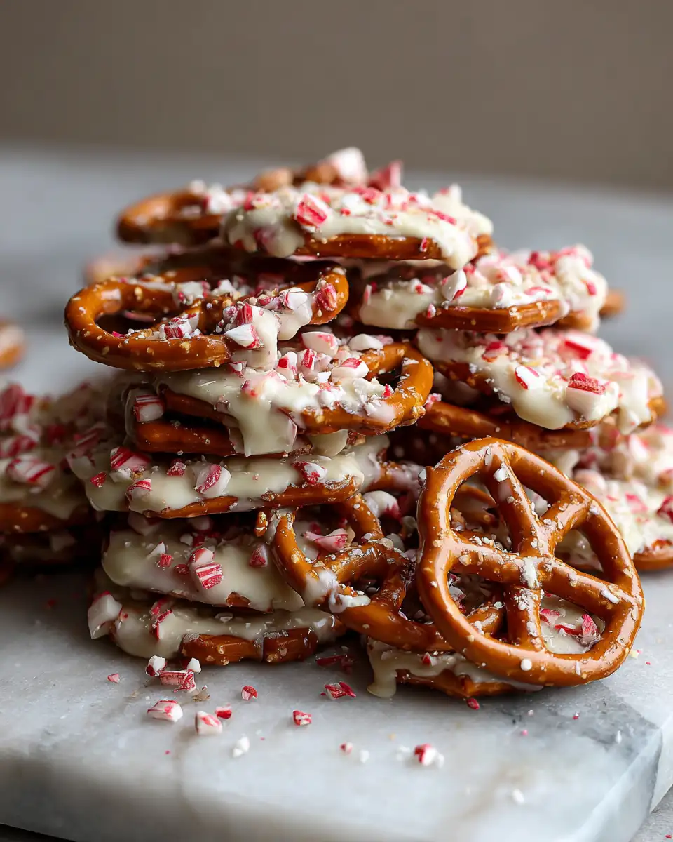 Easy White Chocolate Peppermint Pretzel Crisps Recipe for Festive Snacking - Featured Image