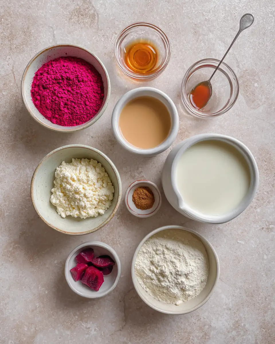 Ingredients for How to Make Pink Latte That Will Brighten Your Day