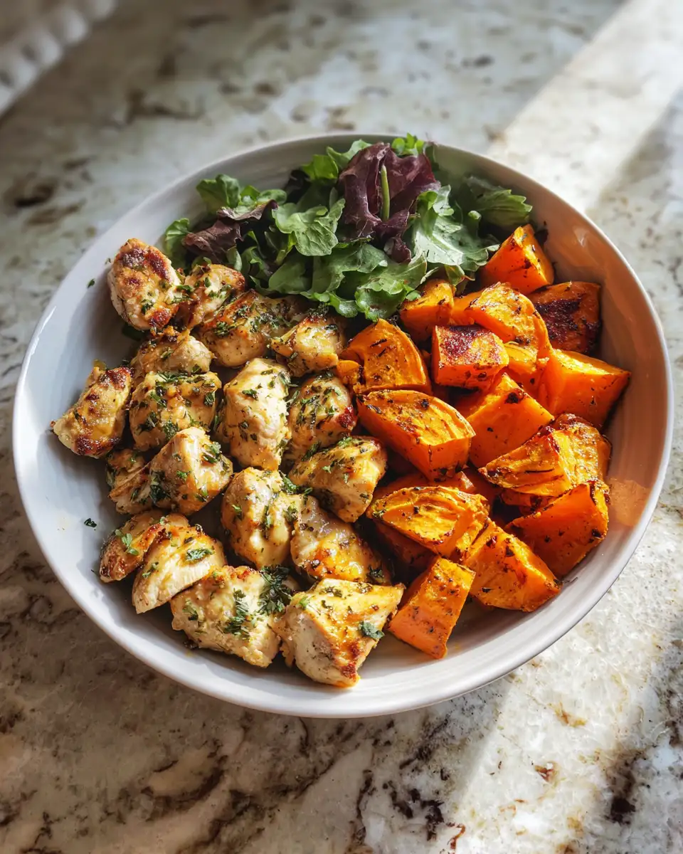 Maple Dijon Chicken Bowl with Roasted Sweet Potatoes That Will Delight Your Taste Buds - Featured Image