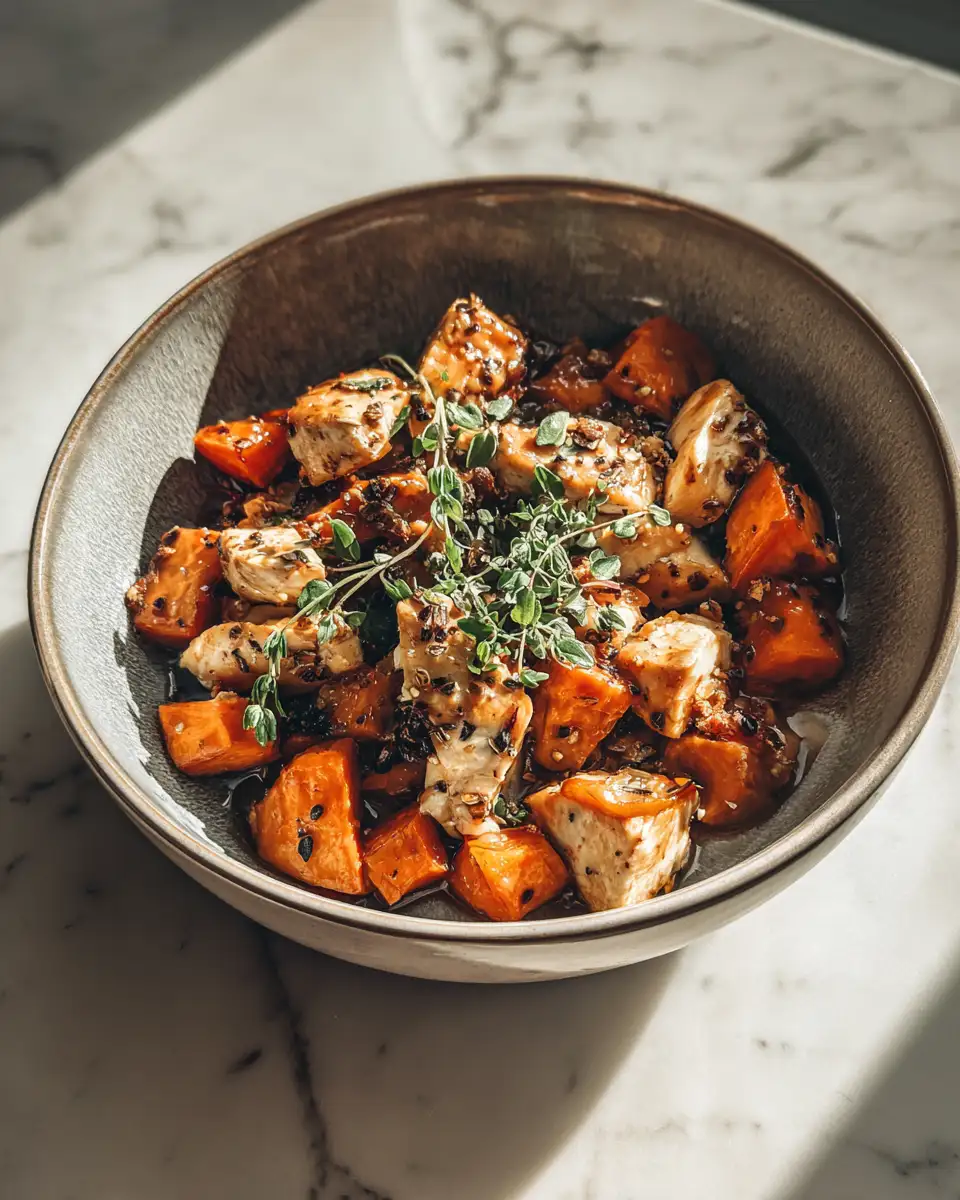 Final dish - Maple Dijon Chicken Bowl with Roasted Sweet Potatoes That Will Delight Your Taste Buds