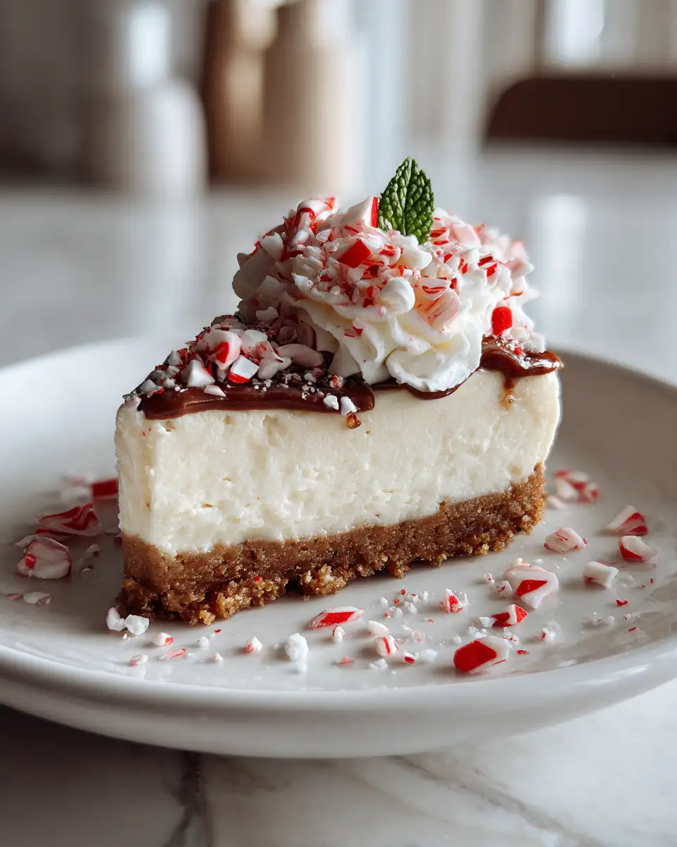 Irresistible No-Bake Peppermint Cheesecake Recipe for the Holidays - Featured Image