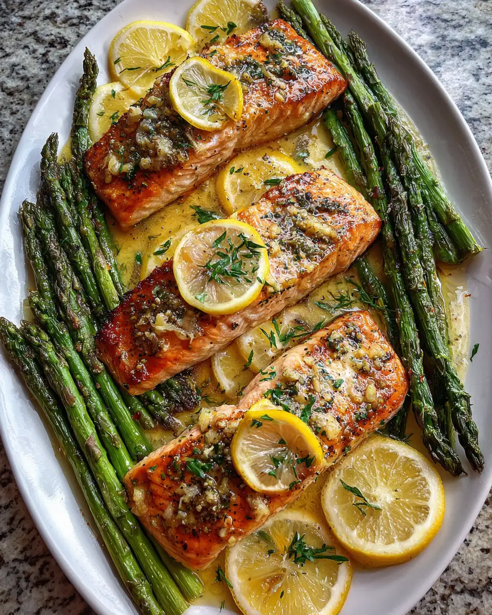 Final dish - Sheet Pan Lemon Garlic Butter Salmon Recipe for Effortless Flavor and Easy Cleanup