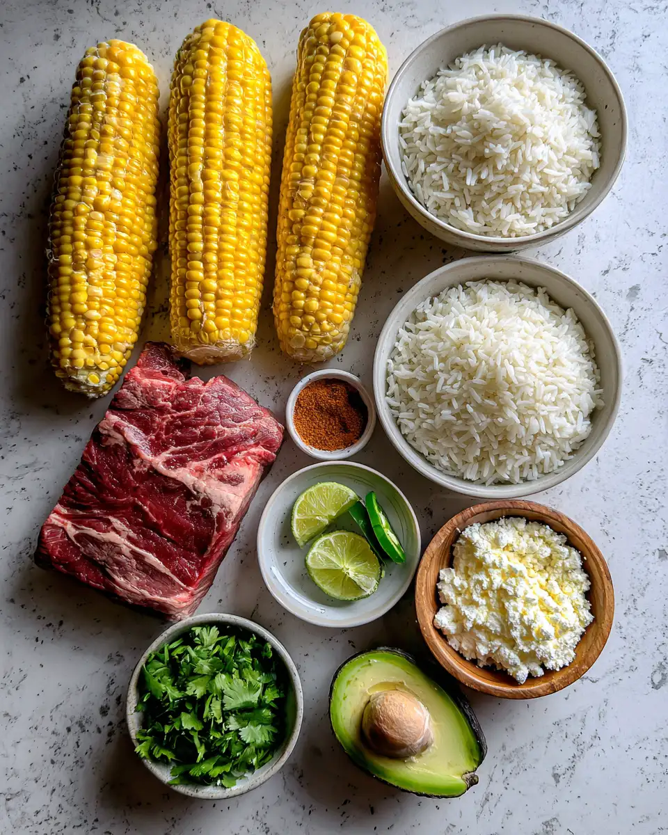 Ingredients for Irresistible Street Corn Steak Rice Bowls That Will Elevate Your Dinner Game