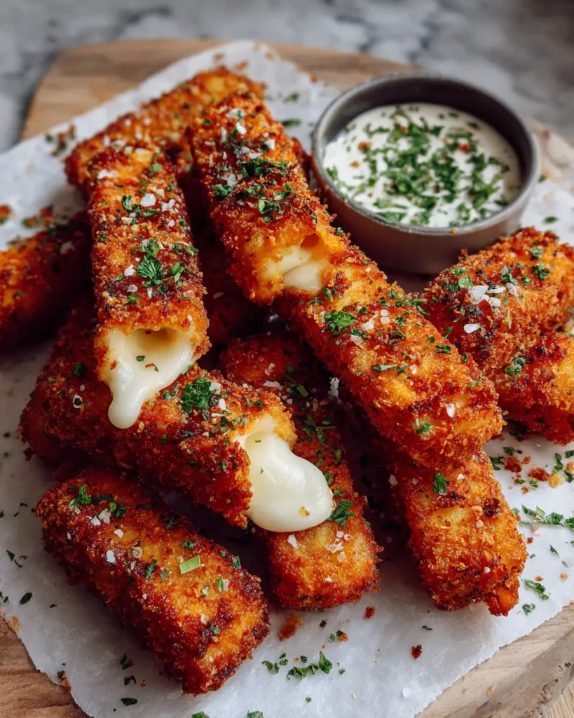 Irresistible Buffalo Chicken Mozzarella Sticks That Will Spice Up Your Snack Game - Featured Image
