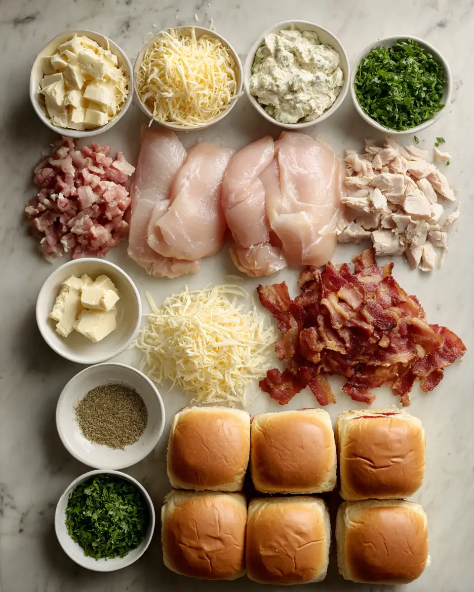 Ingredients for Irresistible Chicken Bacon Ranch Sliders You Need to Try Today