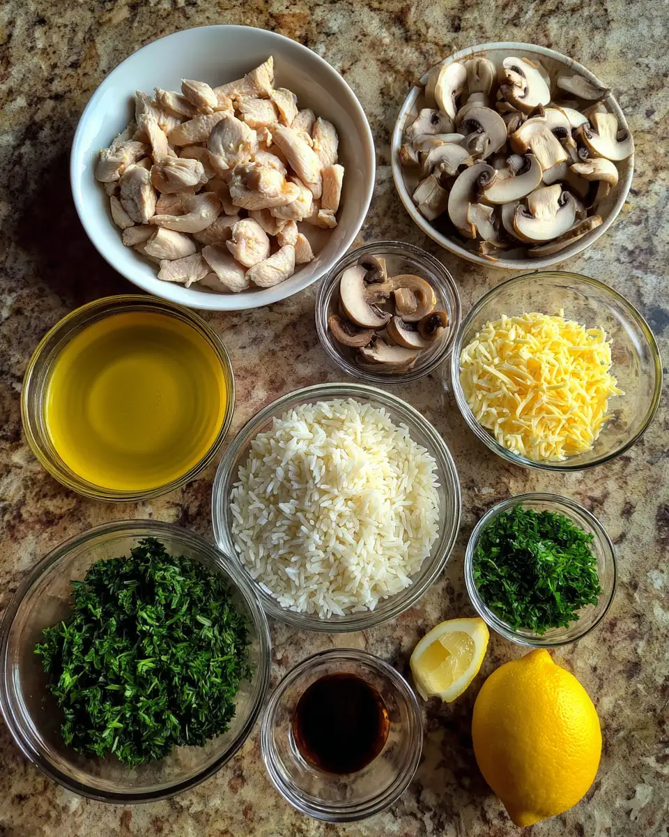 Ingredients for Irresistible Chicken Scampi with Garlic Parmesan Rice Recipe