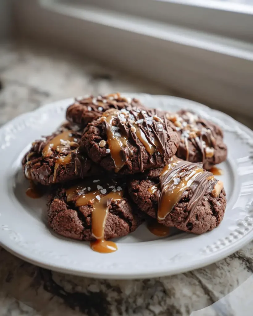 Irresistible Chocolate Peanut Butter Cookies with Gooey Caramel Bliss - Featured Image