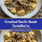 Cracked Garlic Steak Tortellini in Creamhouse Sauce Recipe to Savor