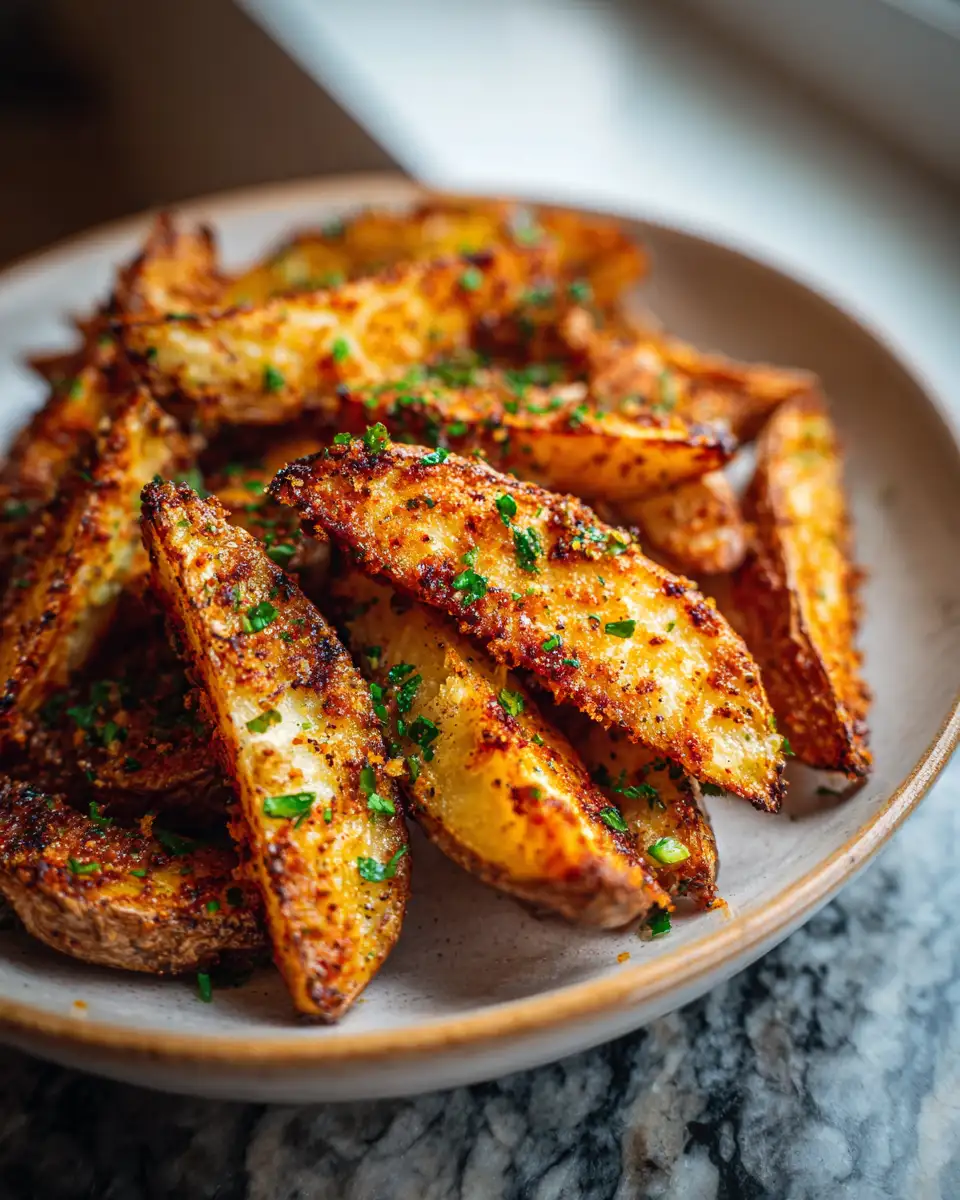 Final dish - Irresistible Garlic Parmesan Potato Wedges You Need to Try Tonight