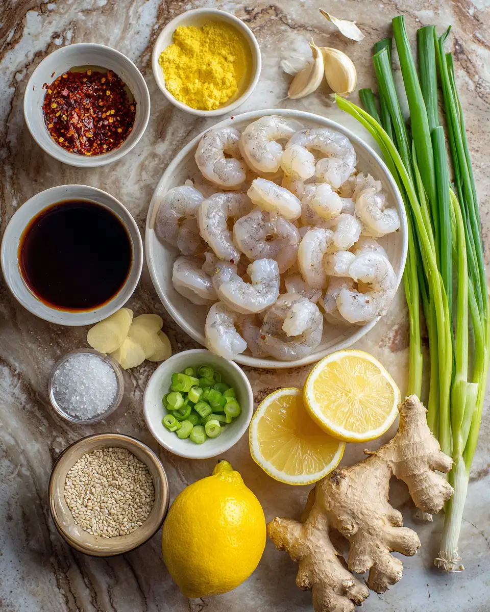 Ingredients for High-Protein Honey Garlic Shrimp Recipe That Packs a Flavorful Punch