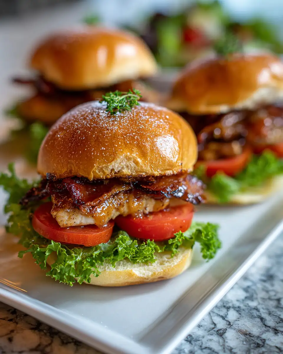Final dish - Irresistible Honey Mustard BLT Chicken Sliders You Have to Try