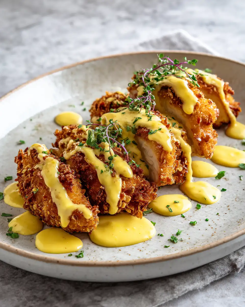 Crunchy Pretzel Chicken with Creamy Mustard Cheddar Bliss - Featured Image