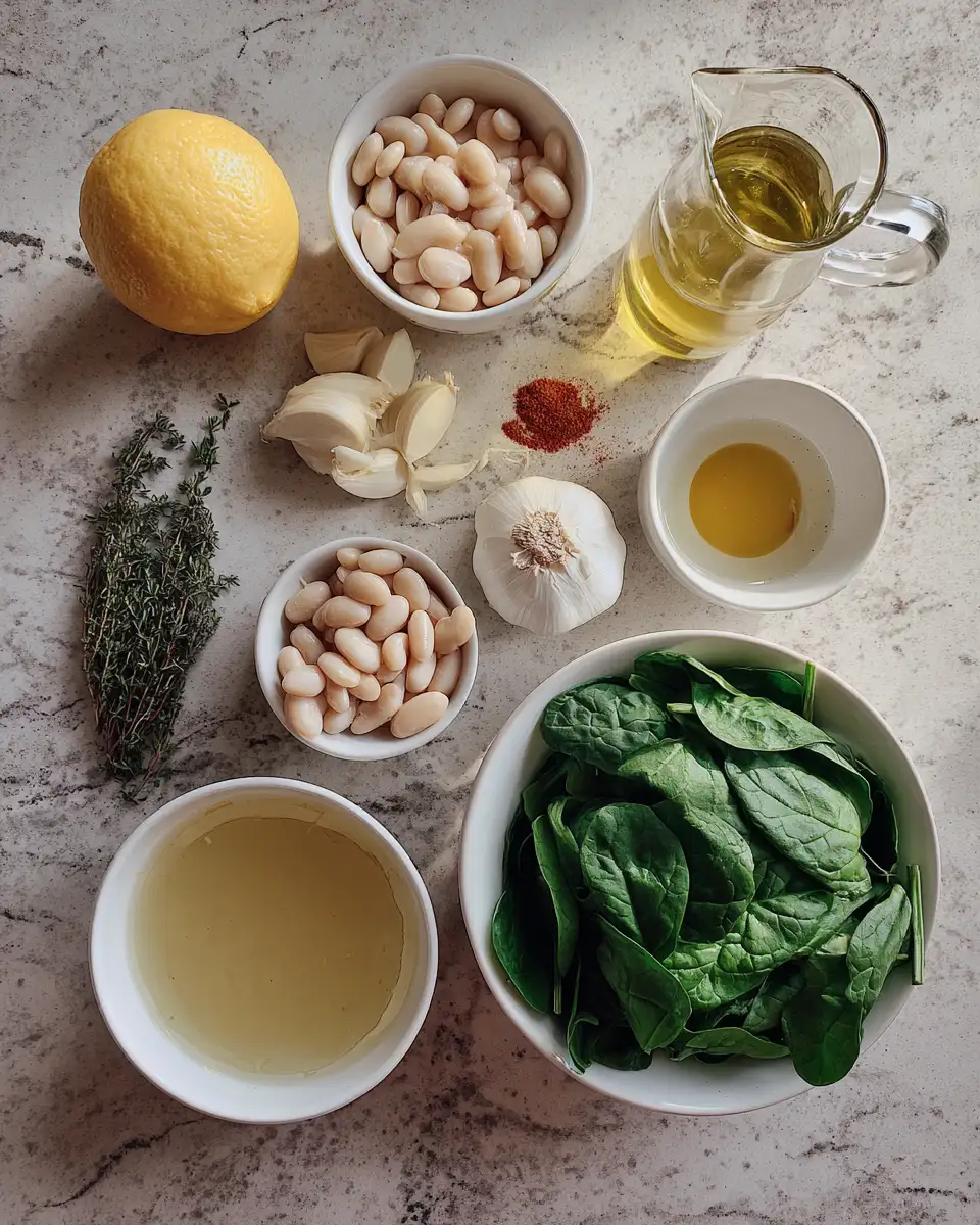 Ingredients for Deliciously Nutritious Spinach and White Beans Recipe You Need to Try